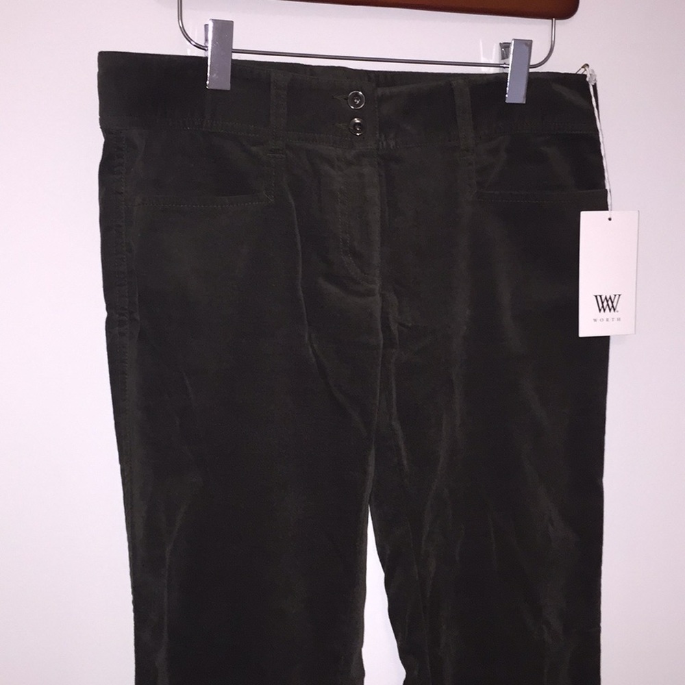 NWT - Worth Brand Olive Moleskin Pants